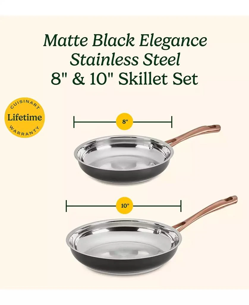 Cuisinart Matte Black Elegance 8" and 10" Skillet Set 9