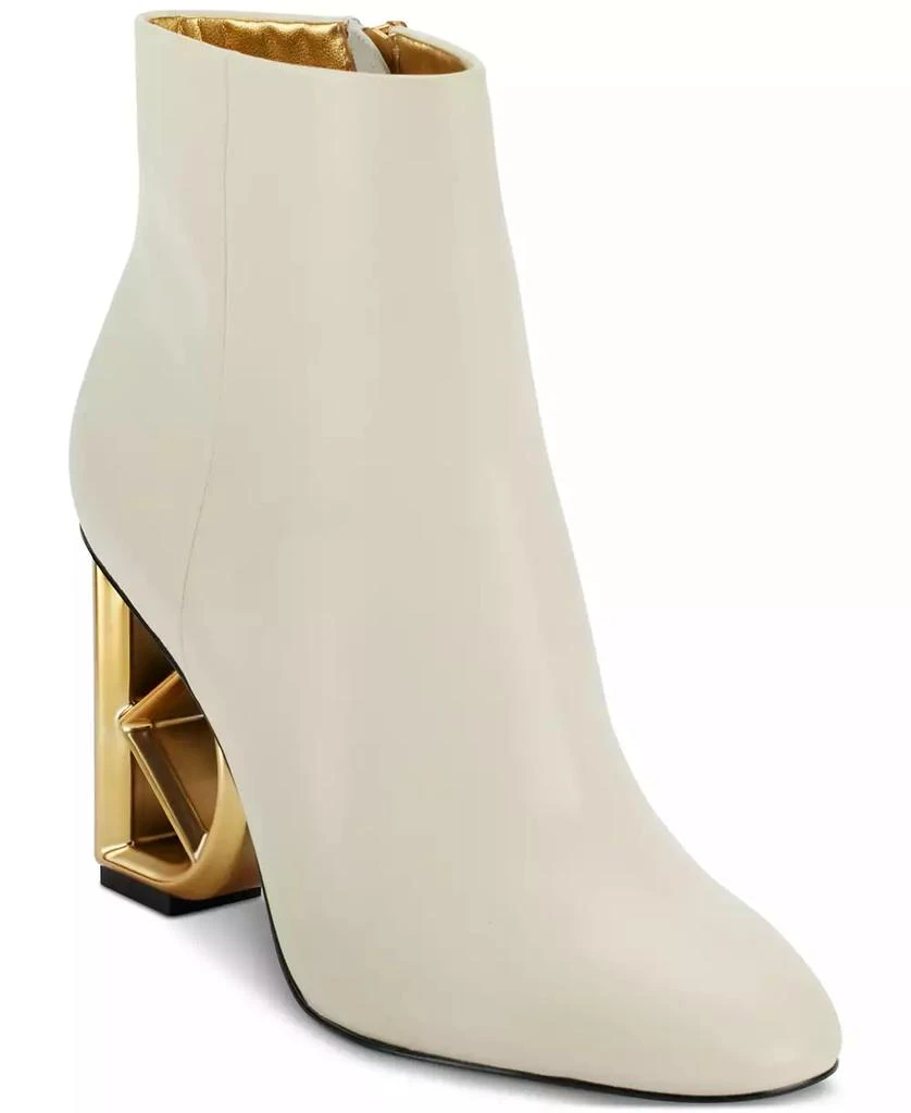 Donna Karan Women's Wedge Logo Heel Ankle Booties 1