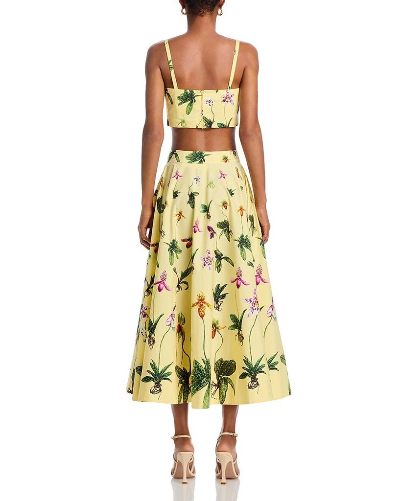 Oscar de la Renta Orchids Cropped Top 7