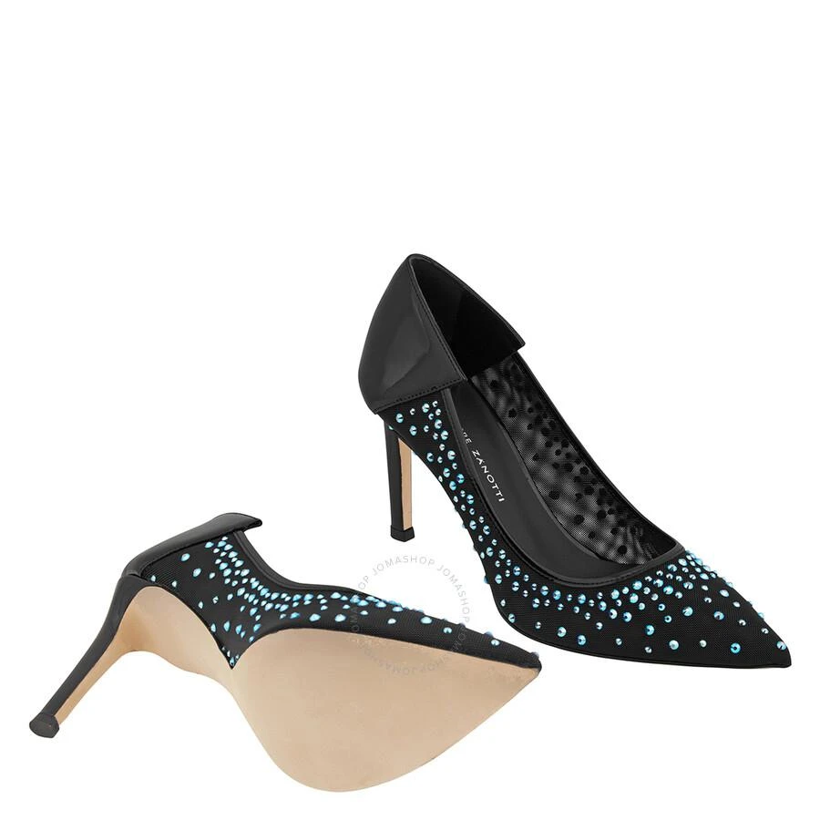 Giuseppe Zanotti Open Box - Giuseppe Zanotti Ladies Karla 85 Crystal Embellished Mesh Pumps 2