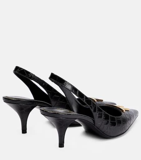 Tom Ford Croc-effect leather slingback pumps 3