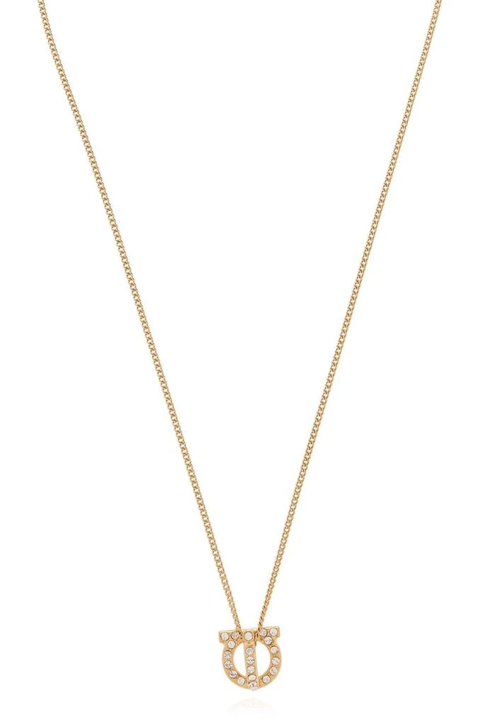 Salvatore Ferragamo Ferragamo Embellished Gancini Chain-Linked Necklace 2