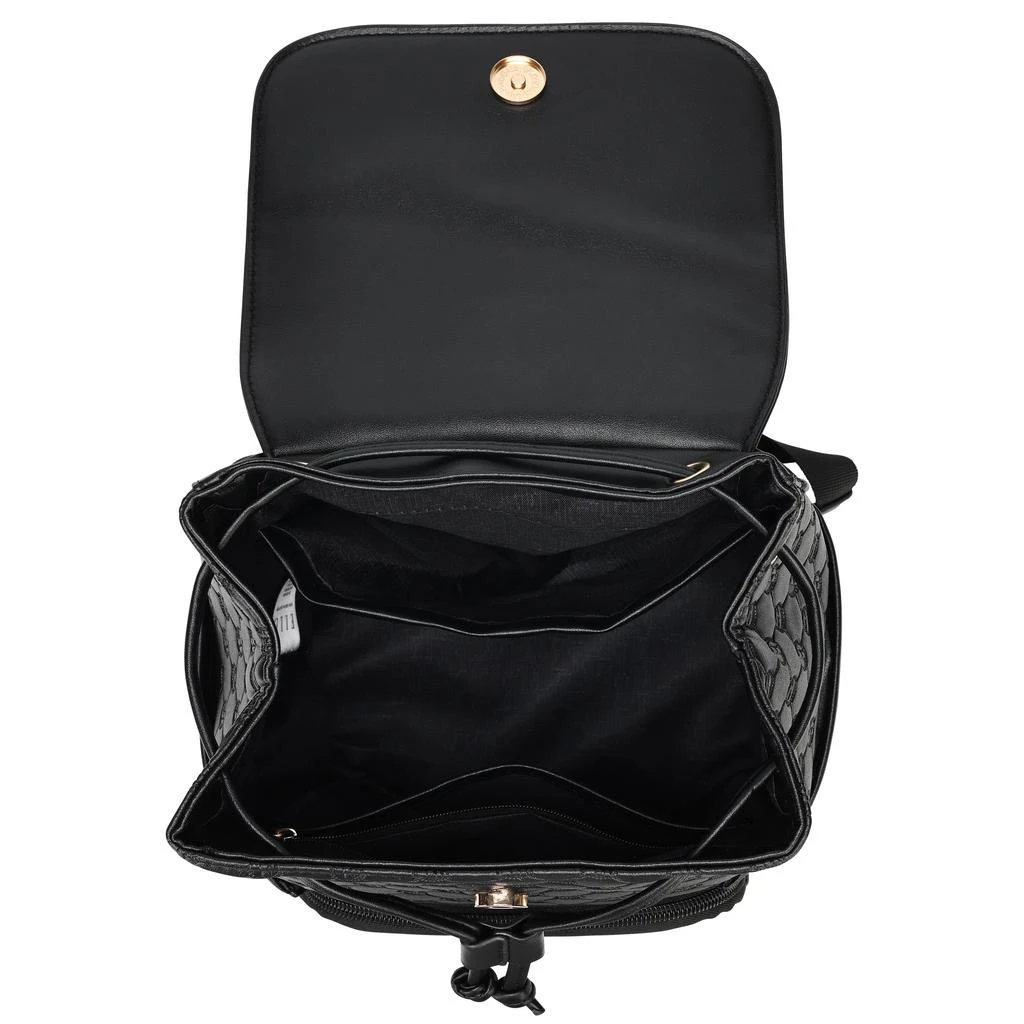 ELLE Compass 10L Vegan Leather Monogram Mini Backpack | Black 4
