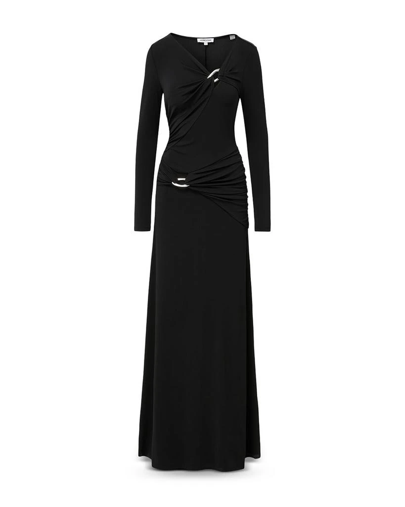 green emerald velvet dress Veronica Beard bolade Dress in Black Multi main image 1