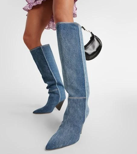 Isabel Marant Lakita denim knee-high boots 4