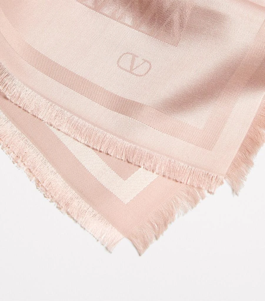 Valentino Silk-Wool Toute La V Shawl 3