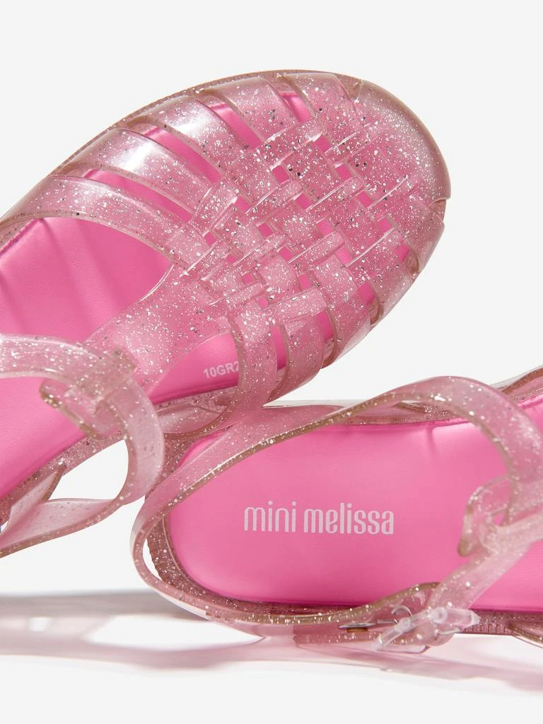 Mini Melissa Mini Melissa Girls Possession Shiny Sandals in Pink 3