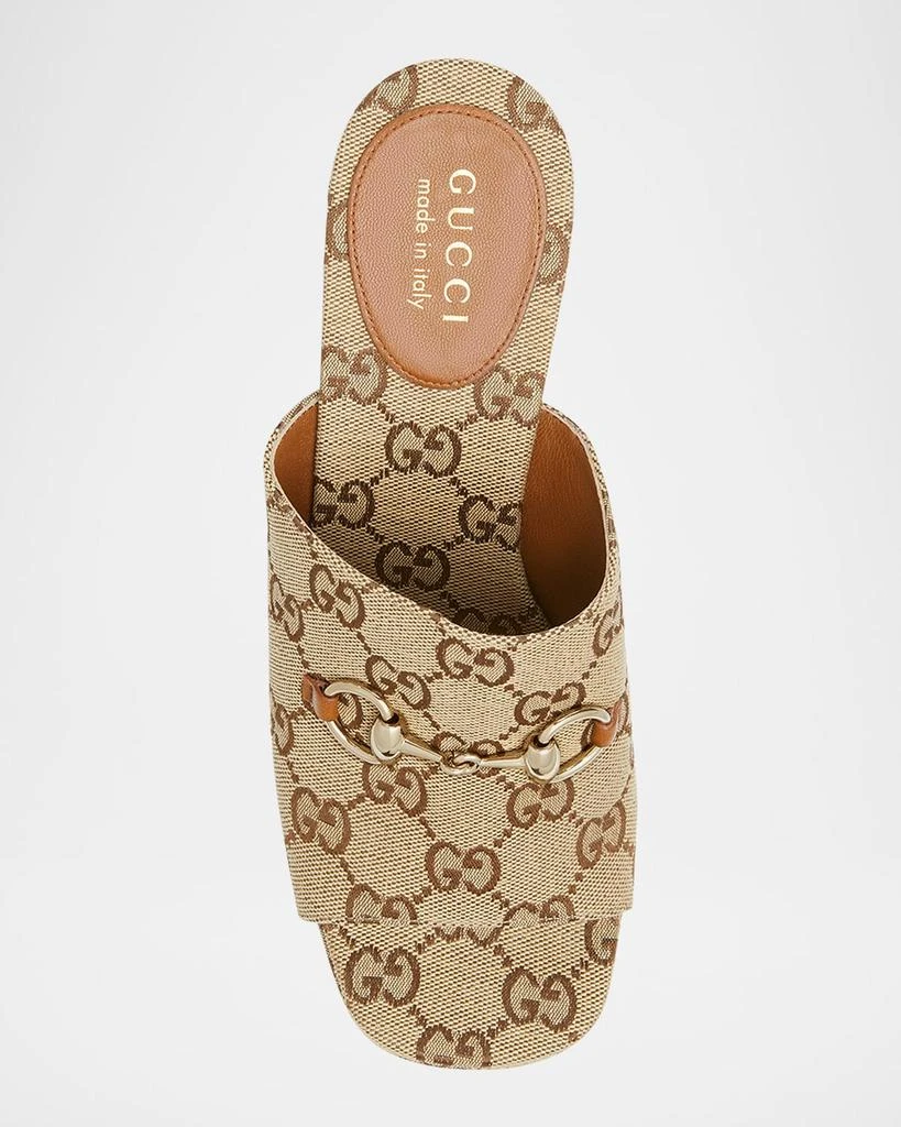 Gucci Carmen GG Canvas Platform Wedge Sandals 4