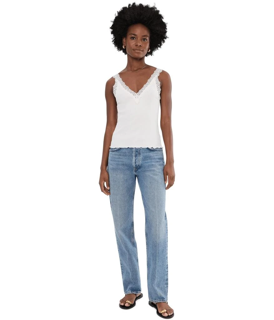 Madewell Lace-Trim Ribbed V-Neck Tank 2