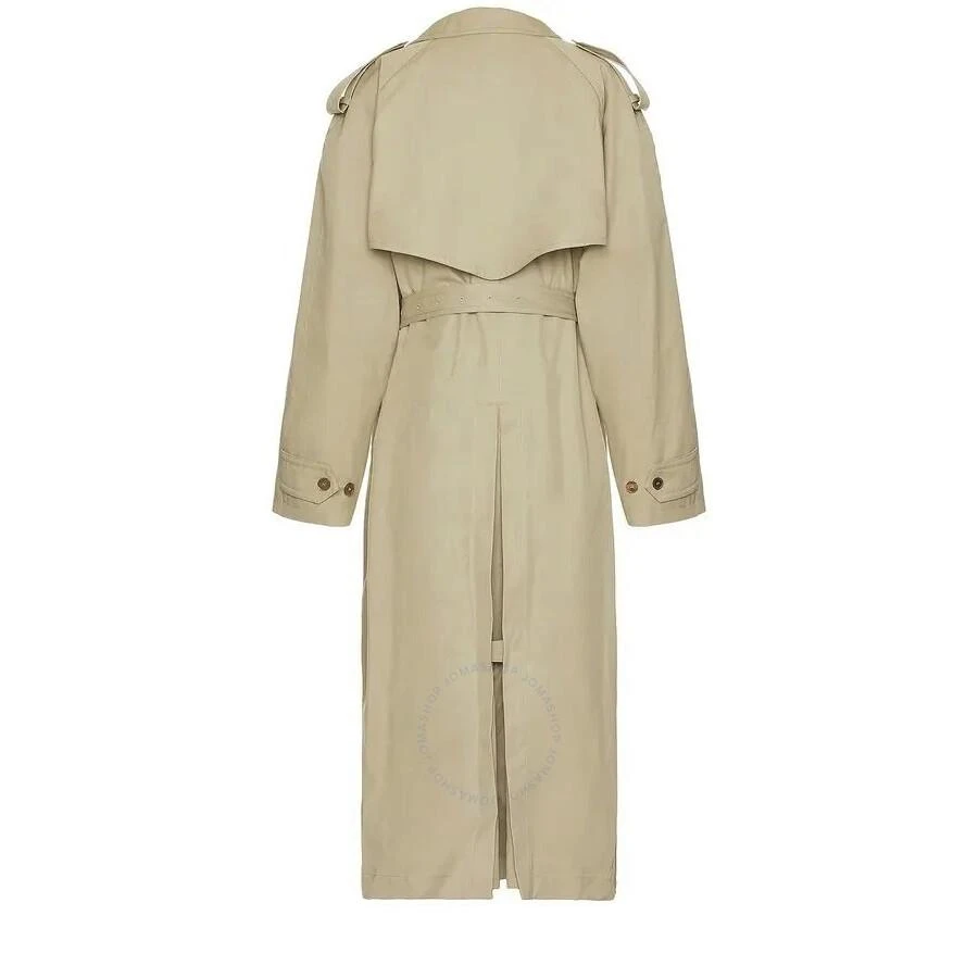 Balenciaga Men's Military Beige Belted Maxi Trench Coat 2