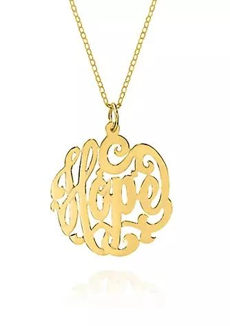 Belk & Co. Co. 14K Yellow Gold Monogram Hope Pendant 1