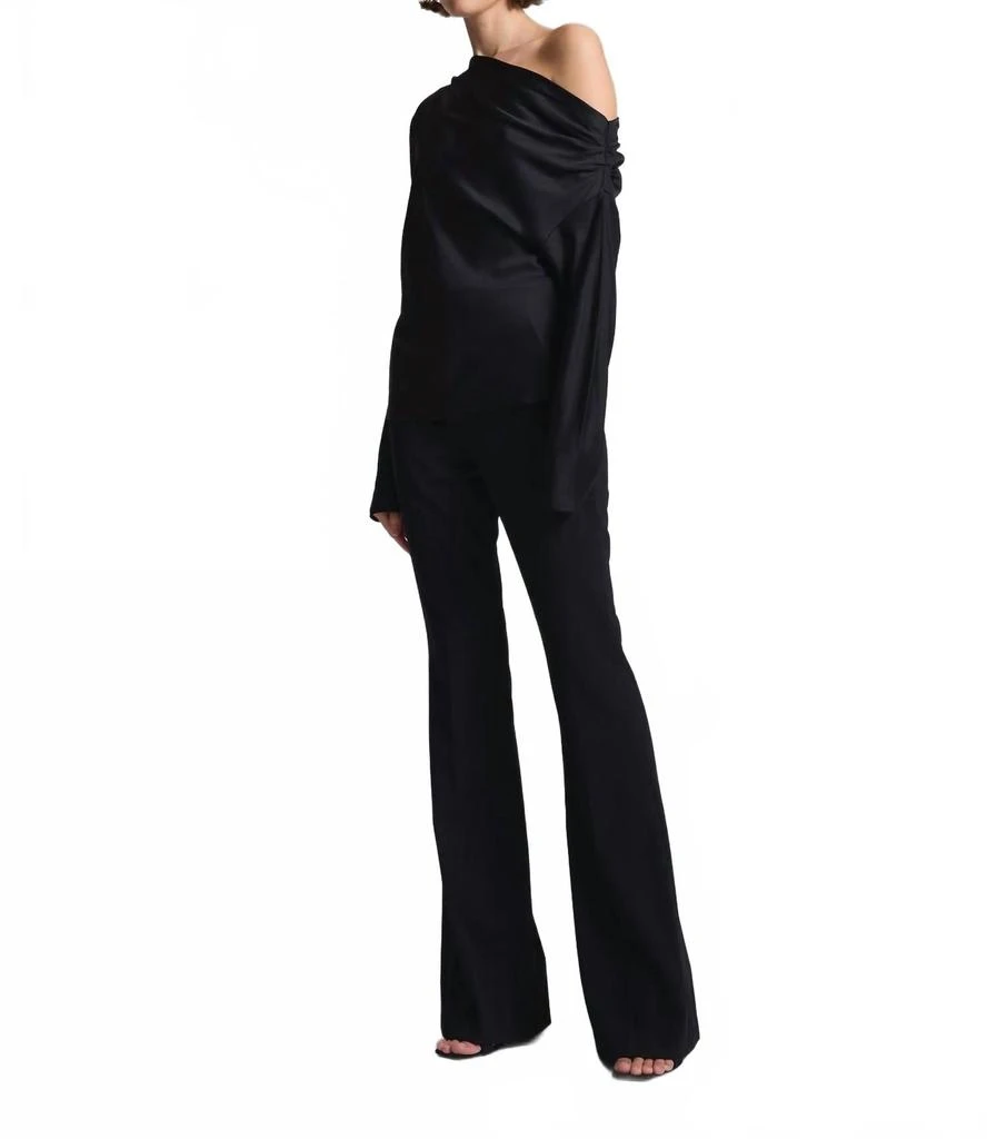 A.L.C. Piper Satin Off The Shoulder Top In Black 2