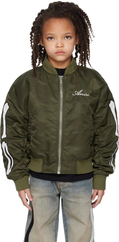 AMIRI Kids Khaki Bones Bomber Jacket