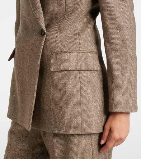 Brunello Cucinelli Herringbone wool-blend blazer 5
