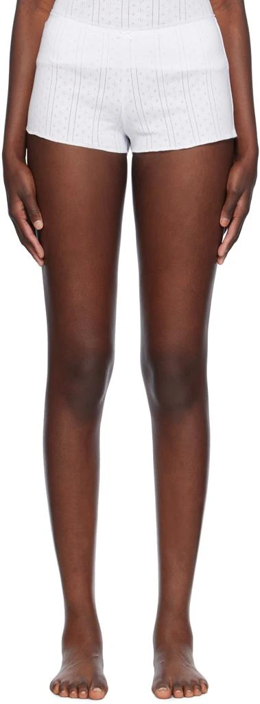 Cou Cou White 'The Teeny Tiny' Shorts 1