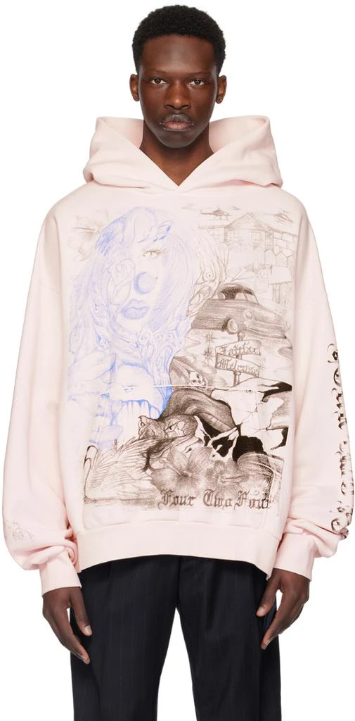 424 Pink Valentina Grave Hoodie 1