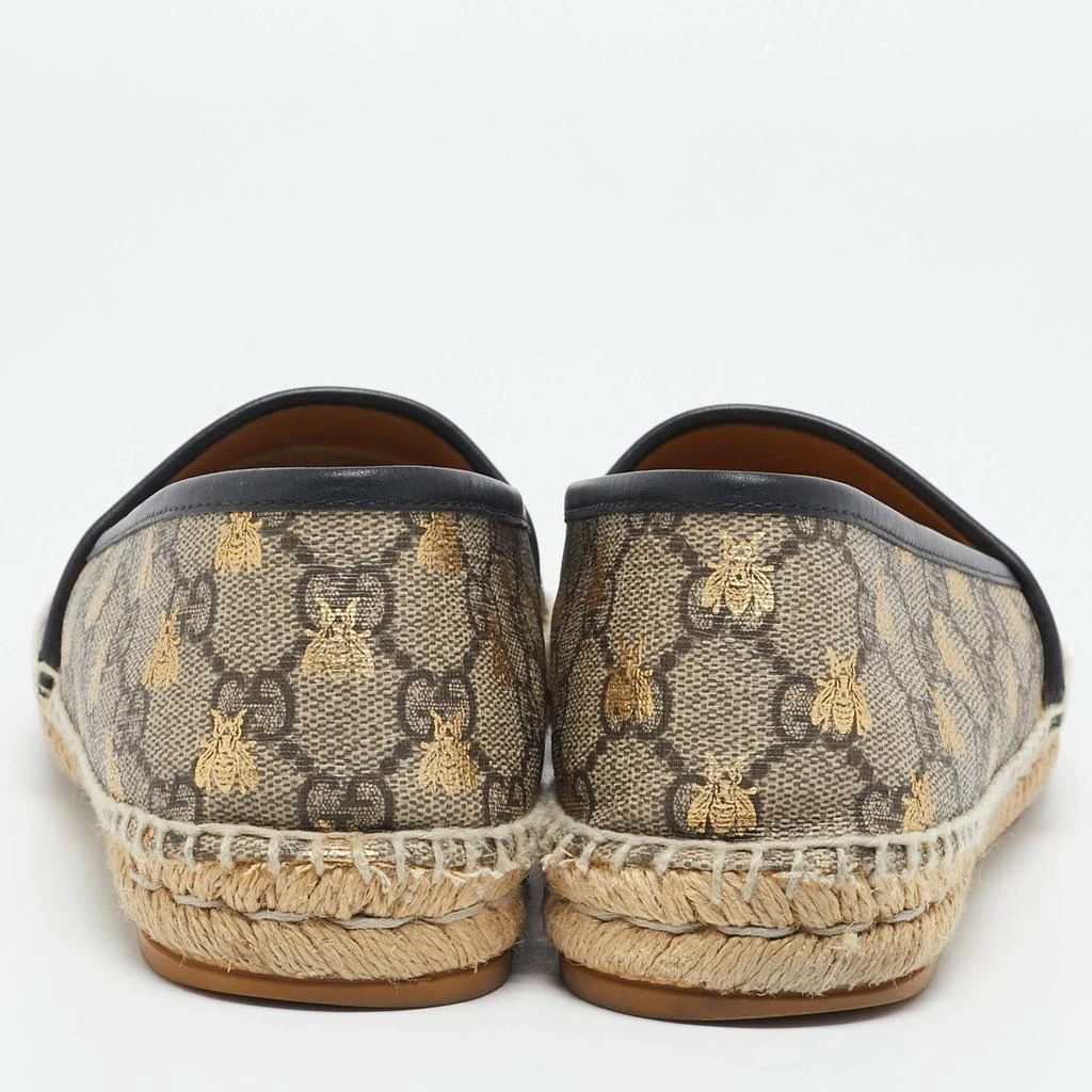 Gucci Gucci Beige/Brown GG Supreme Canvas Bee Espadrilles Flats Size 38 5