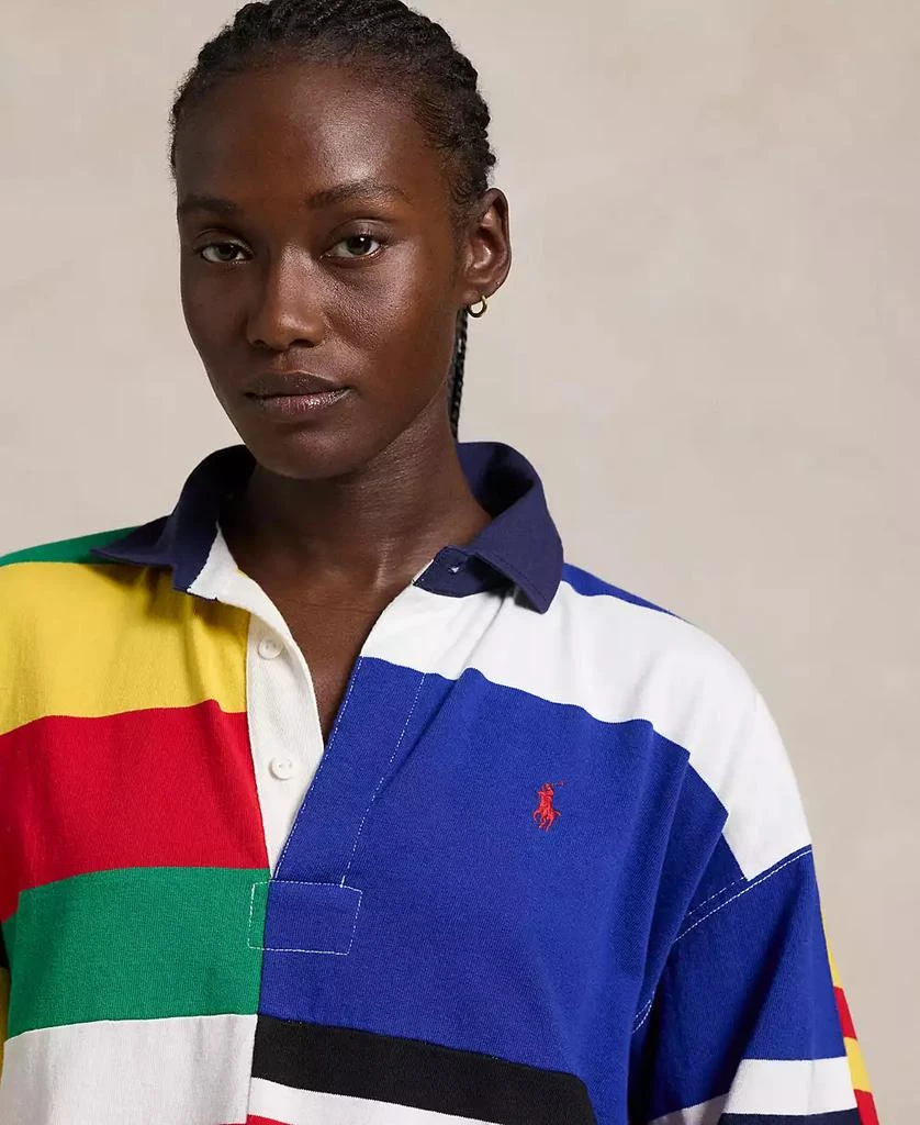 Ralph Lauren Women's Patchwork-Stripe Jersey Rugby Shirt 4