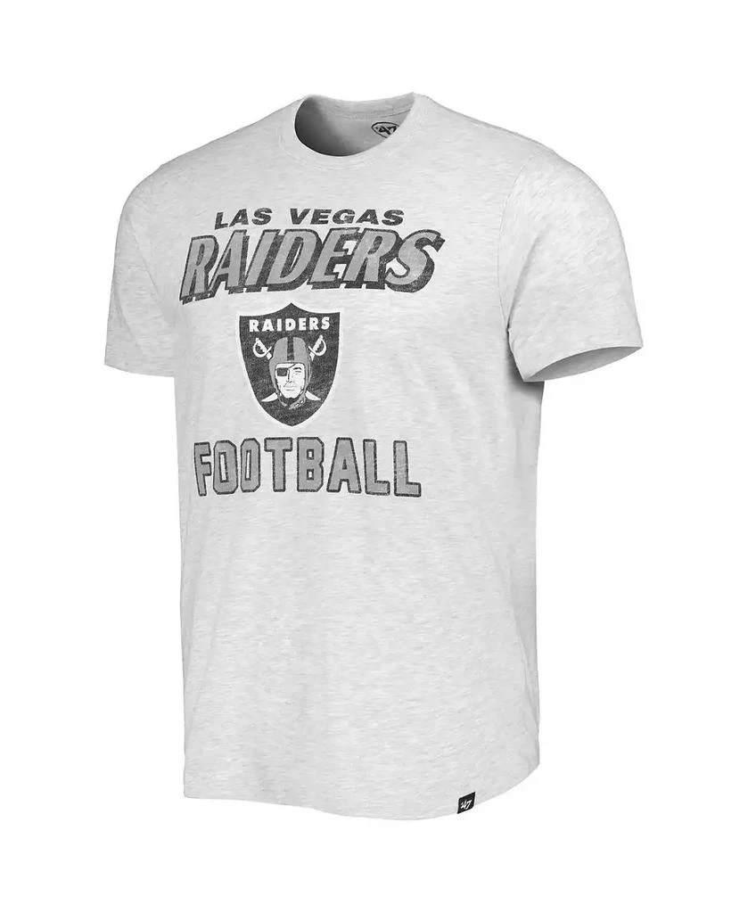 47 Brand Men's Heathered Gray Distressed Las Vegas Raiders Dozer Franklin Lightweight T-shirt 2