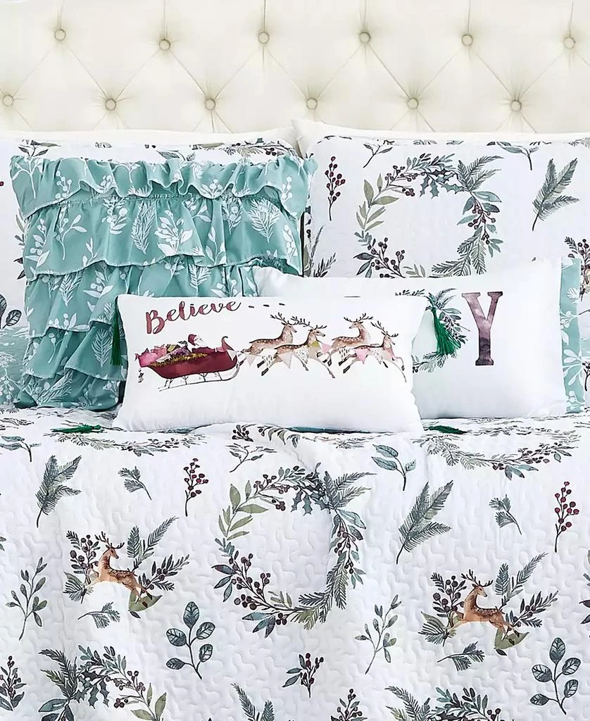 SOUTHSHORE FINE LINENS Happy Holidays Oversized Reversible 6-Pc. Quilt Set 3