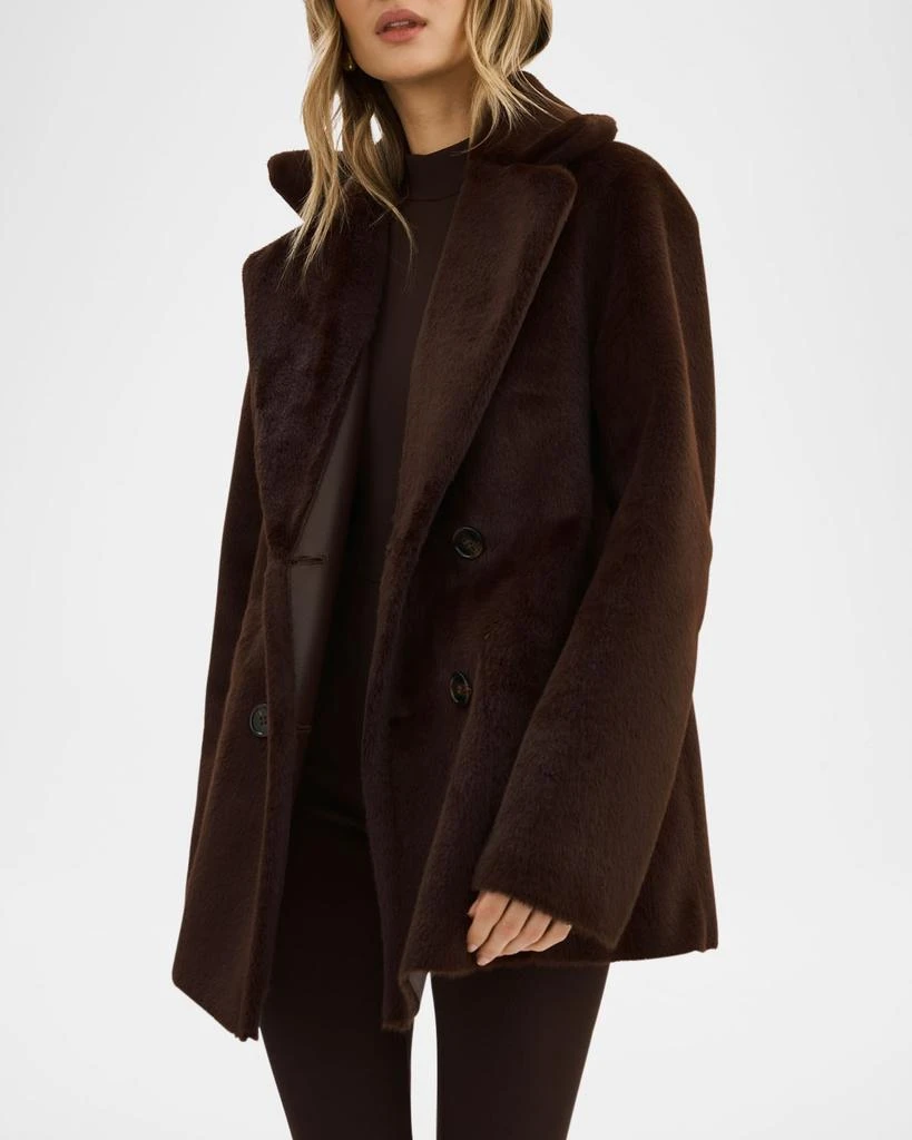 LaMarque Camille Faux Fur Double-Breasted Reversible Coat 5