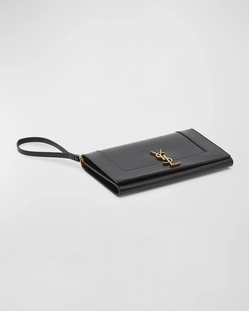 Yves Saint Laurent Cassandra YSL Flap Leather Wristlet 2