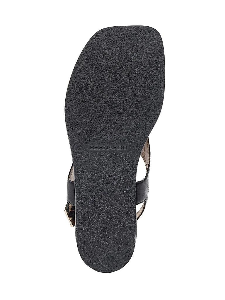 Bernardo Concord Leather Wedge Sandals 7