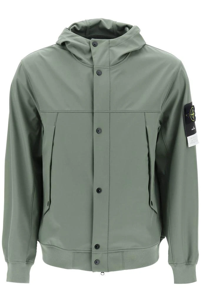Stone Island light soft shell-r hooded jacket 1