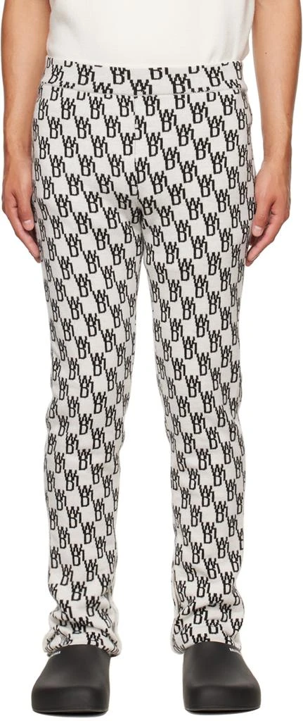 We11done Off-White Jacquard Lounge Pants 1