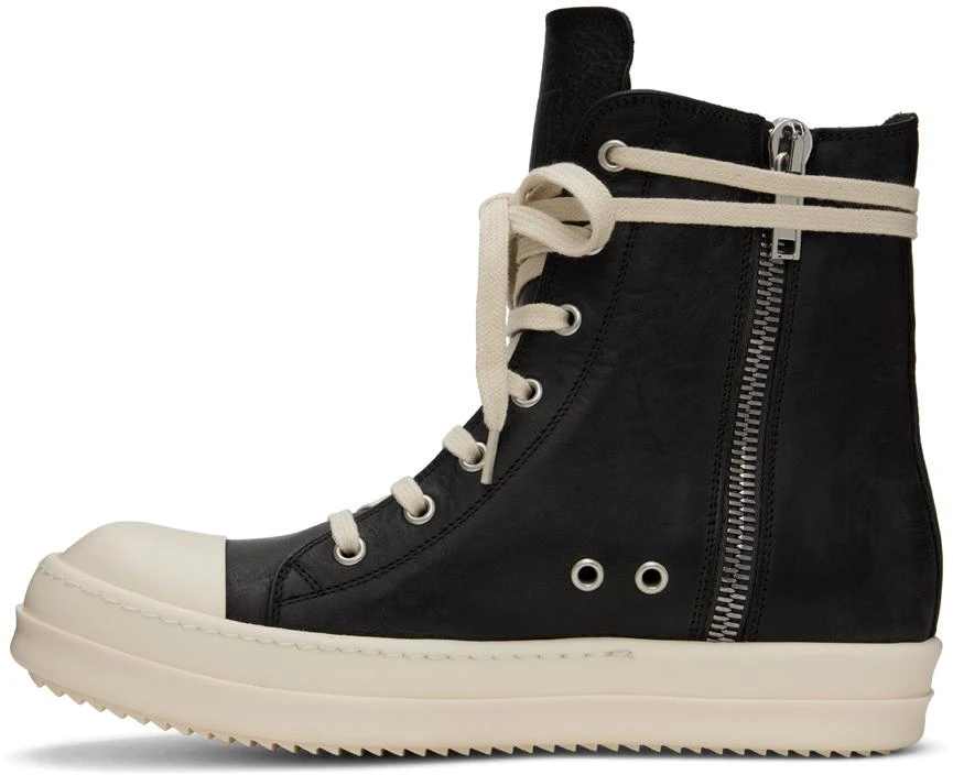 Rick Owens Black Washed Calf Sneakers 3