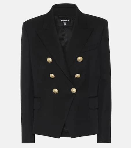 Balmain Double-breasted wool blazer 1
