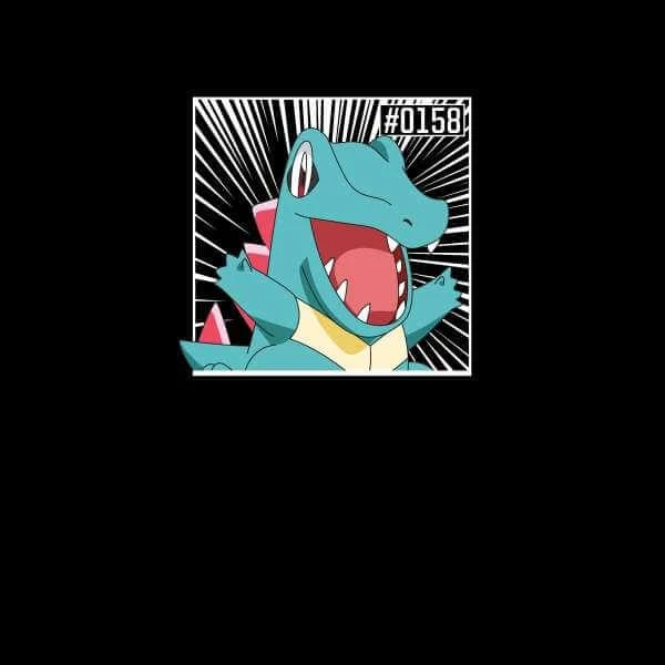 Original Hero Pokemon Totodile Men's T-Shirt - Black 2