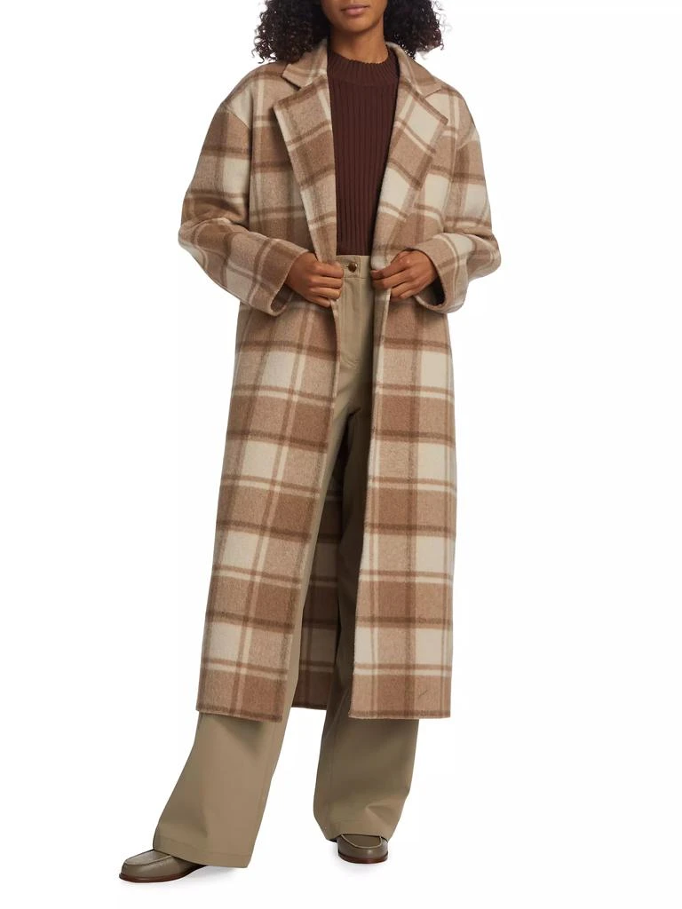 ATM Anthony Thomas Melillo Plaid Flannel Oversized Wool Coat 3