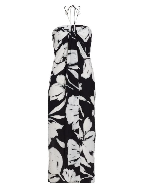 Michael Kors Brushstroke Floral Silk Dress 2