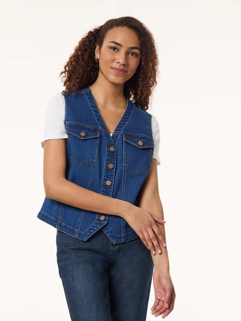 JONES NEW YORK City Denim Vest, Shore Wash 1