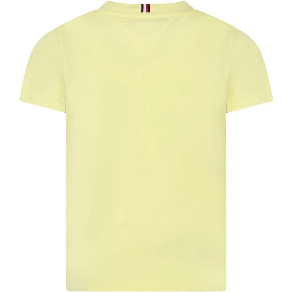 Tommy Hilfiger T-shirt Jaune Pour Garçon Avec Logo 2