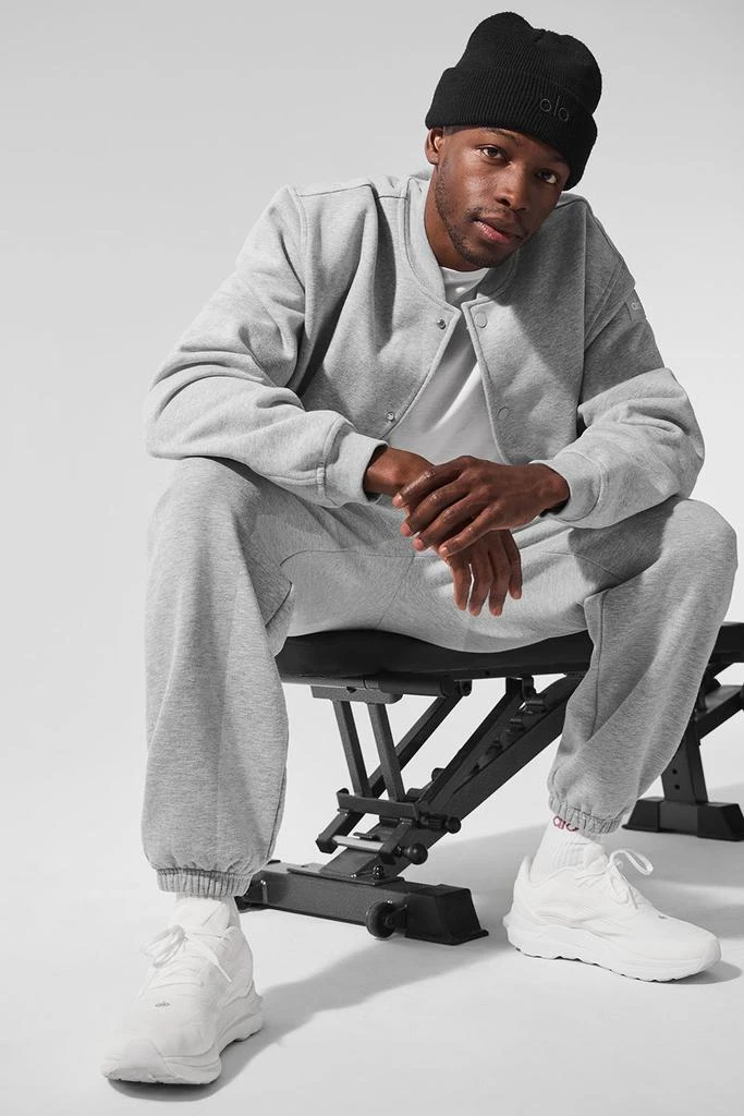 Alo Renown Varsity Jacket - Athletic Heather Grey 5