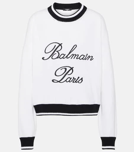 Balmain Balmain Signature embroidered sweater 1