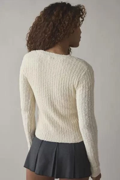 Kimchi Blue Kimchi Blue Rose Split-Front Textured Knit Cardigan 3