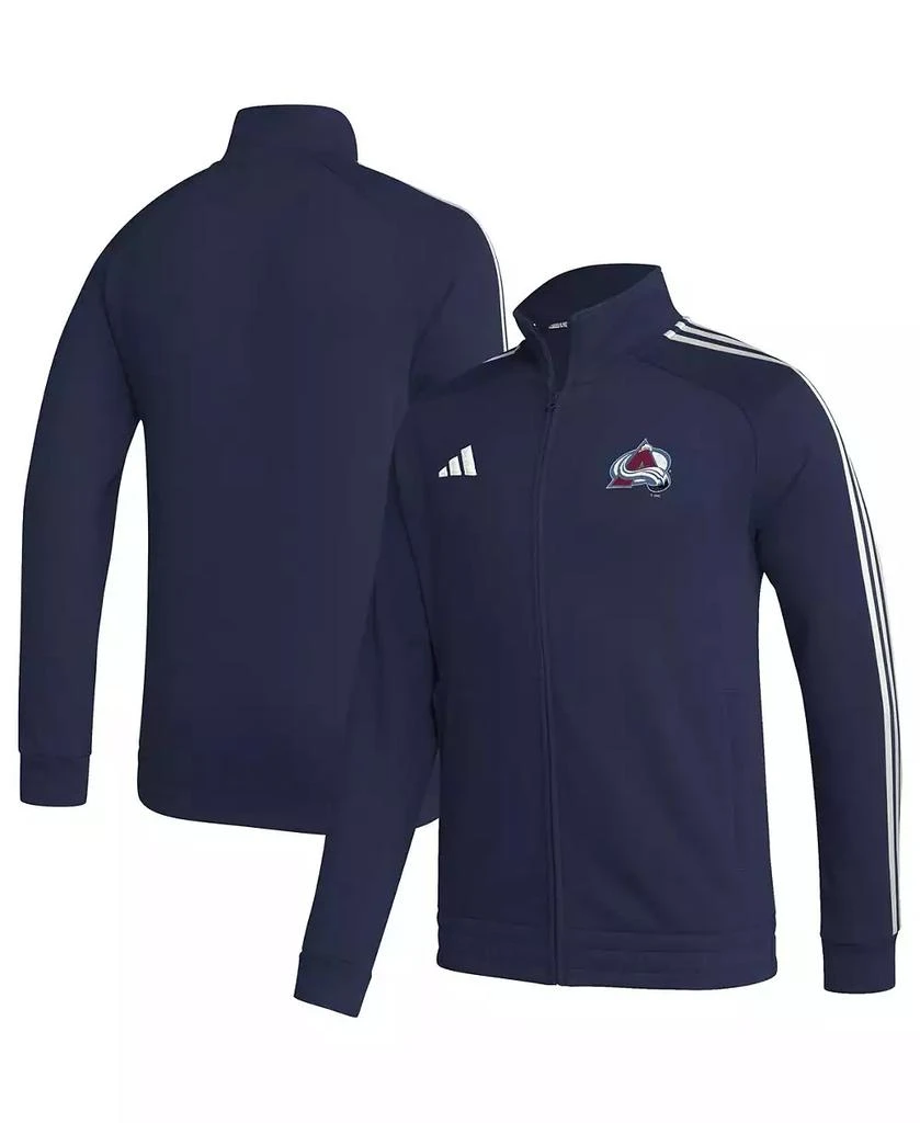 Adidas Men's Navy Colorado Avalanche Raglan Full-Zip Track Jacket 1