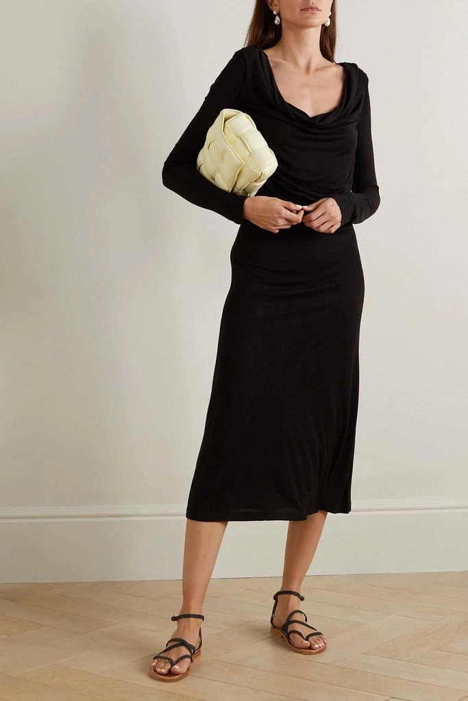 NINETY PERCENT Inver draped stretch-Micro Modal midi dress 2