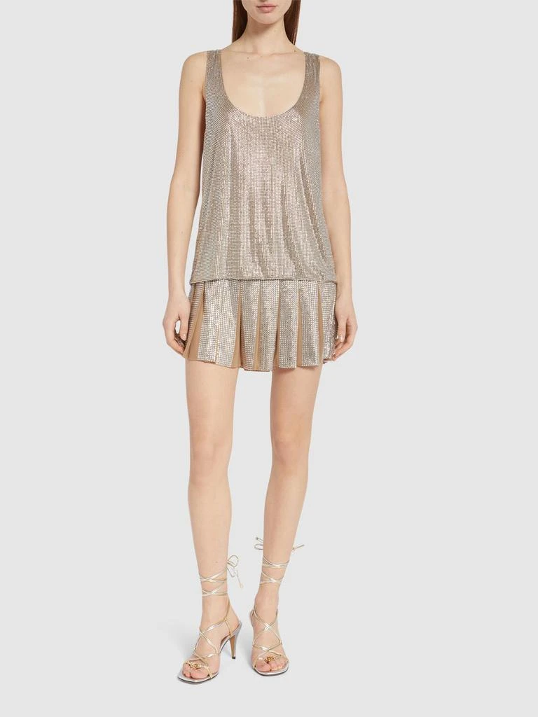 GIUSEPPE DI MORABITO Embellished Pleated Mini Skirt 1