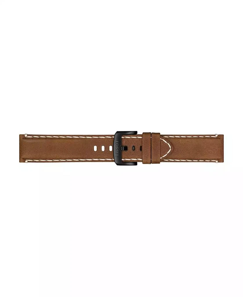 Tissot Men's Swiss Chronograph Supersport T-Sport Brown Leather Strap Watch 46mm 3