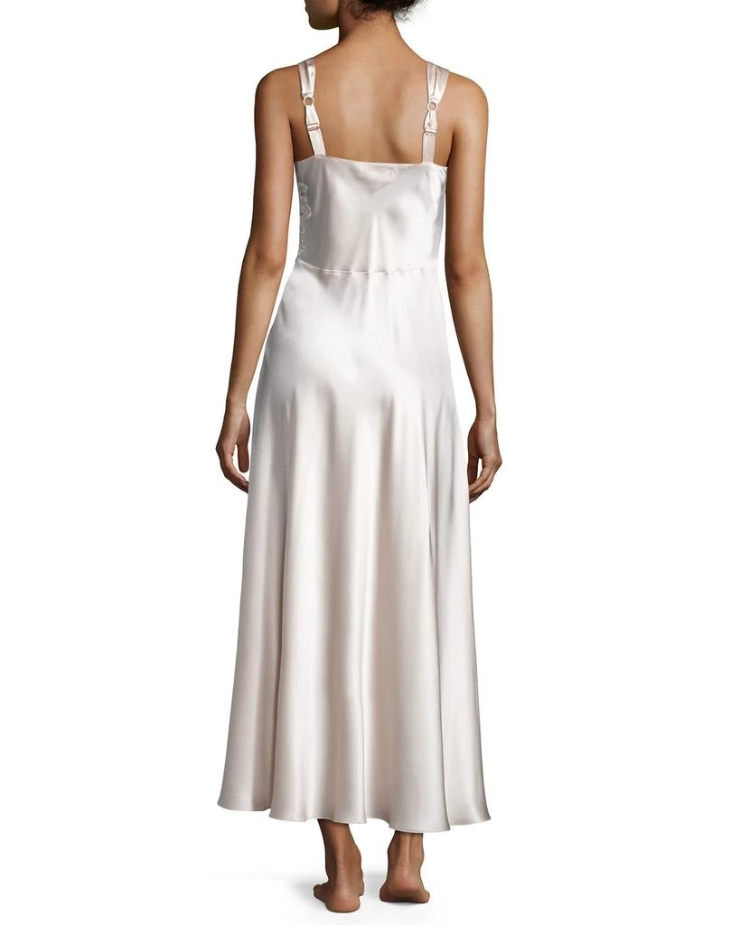 Christine Lingerie Bijoux Lace-Inset Silk Gown 3