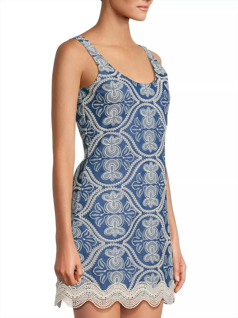 Waimari Time Willow Embroidered Cotton Minidress 4