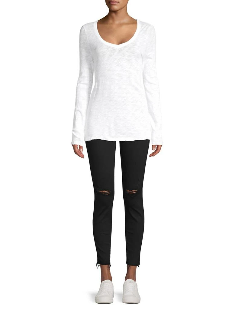 ATM Anthony Thomas Melillo Long-Sleeve V-Neck Slub Tee 2