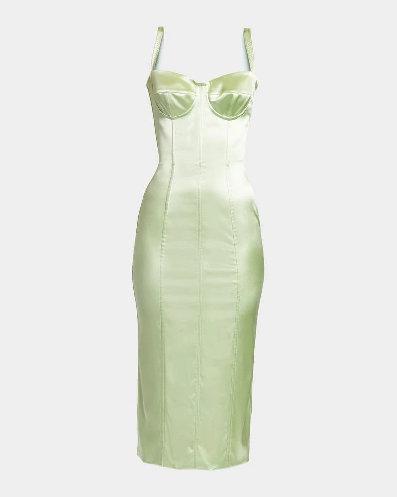 Dolce & Gabbana Corset Satin Stretch Longuette Midi Dress - Dresses & Skirts - Free Shipping - BeyondStyle Dolce & Gabbana Corset Satin Stretch Longuette Midi Dress - Dresses & Skirts - Free Shipping - BeyondStyle