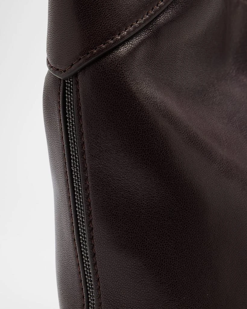 Brunello Cucinelli Medium Monili Leather Bucket Bag 5