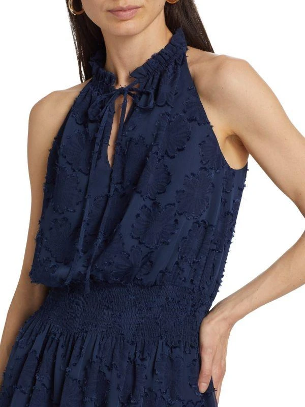 Ramy Brook Hester Floral Smocked Halter Minidress 3