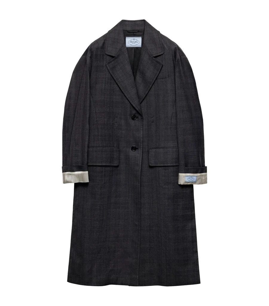 Prada Wool Cuff-Detail Coat 1